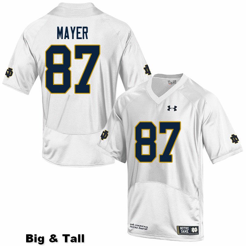 Men's NCAA Notre Dame Fighting Irish #87 Michael Mayer Stitched College Under Armour Authentic White Big & Tall Football Jersey MG10G53JK